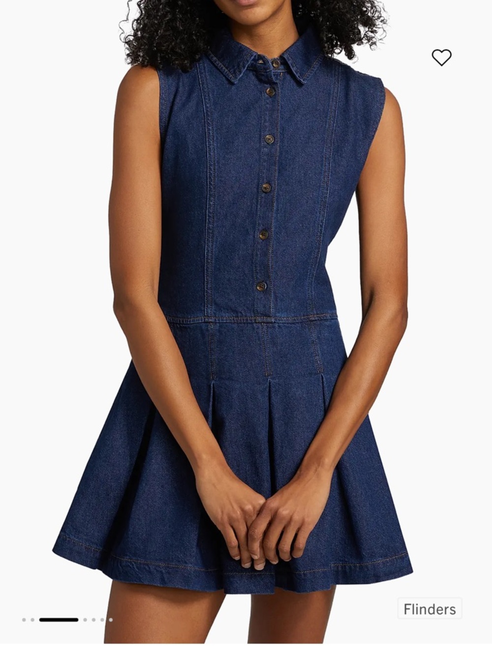 Reformation Arella Denim Sleeveless Minidress